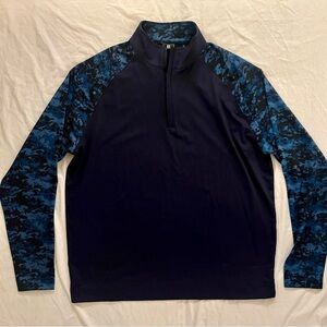 Men’s Footjoy Blue Camo 1/4 Zip Size Large